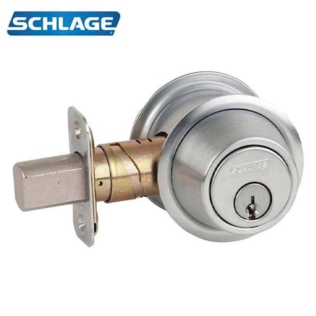 Schlage Schlage: Double Cylinder Deadbolt Adjustable Backset For a 2-1/4 Thick Door SCH-B562P-626-214